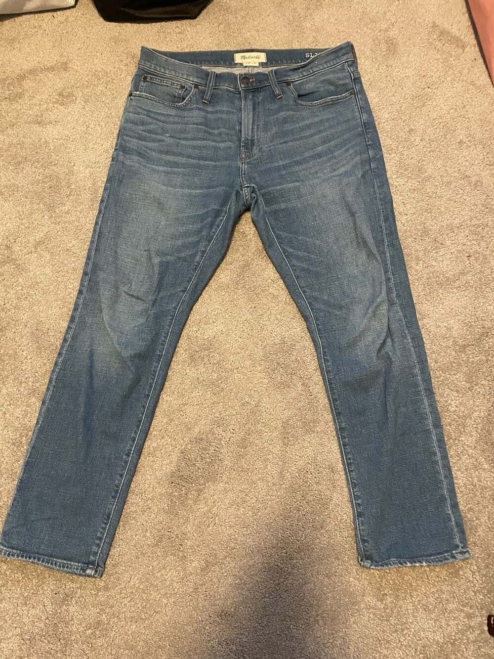 Madewell Men's Slim Hemp-Blend Denim Jeans 34x30